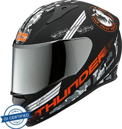 STUDDS THUNDER D2 FULL FACE WITH MIRROR VISOR- Motorsports Helmet