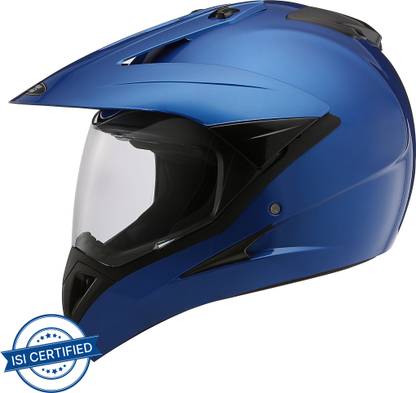 STUDDS MOTOCROSS PLAIN WITH VISOR FULL FACE - L Motorbike Helmet