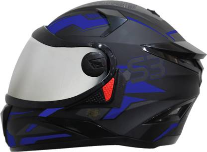 Steelbird SBH-17 Terminator ISI Certified Full Face Graphic Helmet Motorbike Helmet