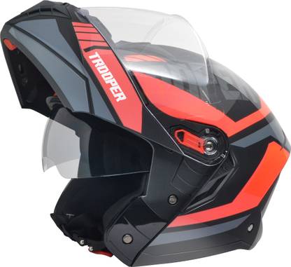 STUDDS Trooper D1 Flip-up Full Face with Dual Visor Motorbike Helmet
