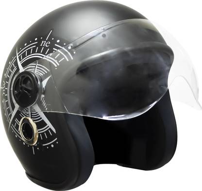 TURTLE Star With Visor Half Face Clear Visor S-56 cm Motorbike Helmet