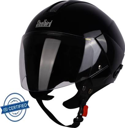 Steelbird Sbh-5 Triple Nine Open Face (Black) Size (Big) 600 mm Motorsports Helmet
