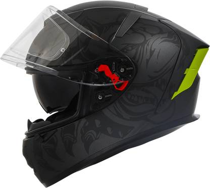 IGNYTE IGN-4 Pitbull ISI/DOT Certified Full Face Graphic Helmet with Inner Sun Shield Motorbike Helmet