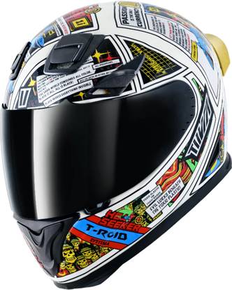 Tiivra Full Face Helmet ISI Certified Helmet for Men Biker Helmet(Heatseeker White) Motorbike Helmet