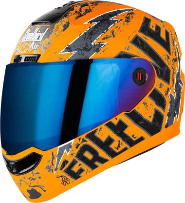 Steelbird SBA-1 Free Live ISI Certified Full Face Graphic Helmet for Men and Women Motorbike Helmet