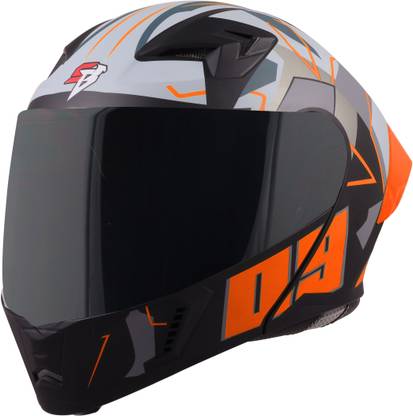 Steelbird SBA-20 09 ISI Certified Flip-Up Graphic Helmet for Men and Women Motorbike Helmet