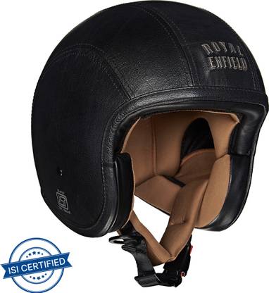 Casque Vintage Ouvert Royal Enfield - Cuir Marron, Taille 600mm, Neuf, Marque AEspares