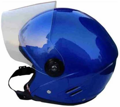 NEPHA _BLUETrack Half Face Helmet With ISI Certified SAVE OUR LIFE Motorbike Helmet
