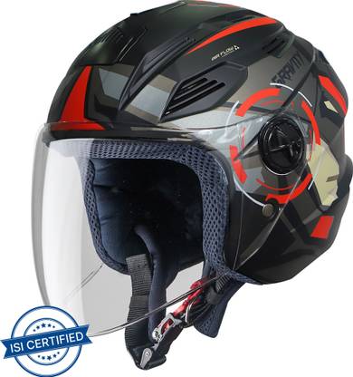 Steelbird SBA-6 7Wings Gravity Open Face Helmet, ISI Certified Helmet Motorbike Helmet