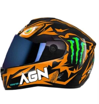 FOROLY AGN Monster ABS Material with Rainbow visor Motorbike Helmet