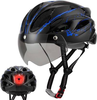 Quickfit Bicycle Helmet With Led Light Detachable Magnetic Goggles Cycling Helmet