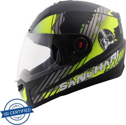 Steelbird SBA-1 Sanchari Full Face ISI Certified Helmet Fitted Clear Visor Motorbike Helmet