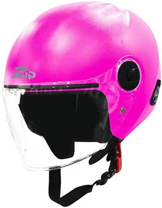 Steelbird SBH-20 ZIP OPEN FACE PINK ( Big Visor ) Motorbike Helmet
