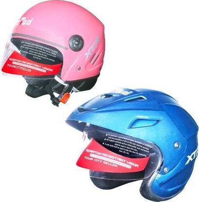 YOURCITYSELLER Combo Strong and Durable Stylish Matt Finish Full Face Scooty Motorbike Helmet