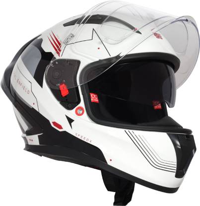 ROYAL ENFIELD Speedx Blitz Full Face | ISI & DOT | Anti-Fog Pinlock Visor Insert | Dual Visor Motorbike Helmet