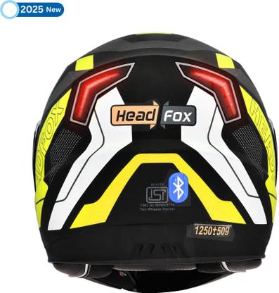 HEADFOX N2 Smart Bluetooth sba7 Calls | Music | GPS | Waterproof | Voice Command Road DV Motorbike Helmet