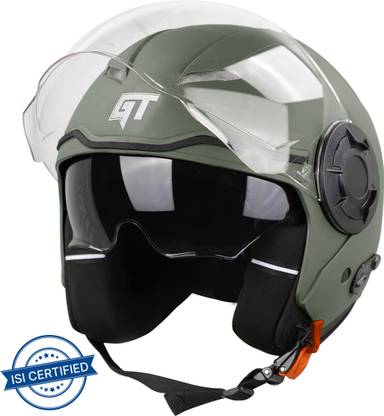 Steelbird GT Dashing ISI Certified Open Face for Men & Women with Inner Sun Shield Motorbike Helmet