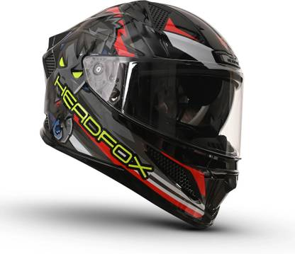 HEADFOX N2F AI Shady Smart Bluetooth Full Face Helmet for Men & Women with LED Blinker Motorbike Helmet