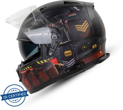 IGNYTE IGN-7 Special Forces ECE 22.06/ISI/DOT Certified Full Face Graphic Helmet Motorbike Helmet