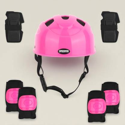 timerider Safety strong kit for elbow, knee & gloves protection with comfortable Skating Helmet