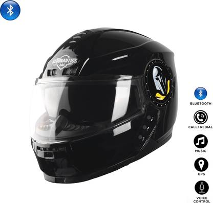 Steelbird Bluetooth Full Face ISI Certified Helmet for Men with Inner Smoke Sun Shield Motorbike Helmet