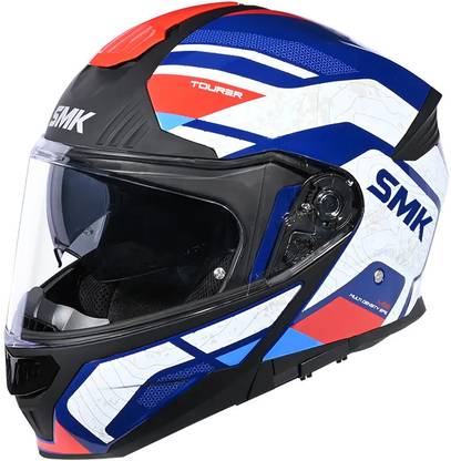 SMK Gullwing Navigator With Dual Visor Flip Up Helmet GL 513 S Size Motorbike Helmet