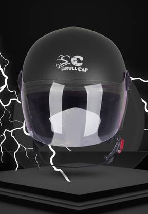 SKULLCAP Open Face Helmet for Men & Women with Plain Visor -ISI Mark Motorbike Helme Motorbike Helmet