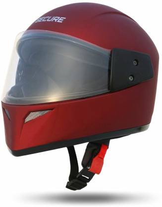 SECURE Root Fx (Matt Red) Full Face ISI Marked Men & Women Motorbike Helmet