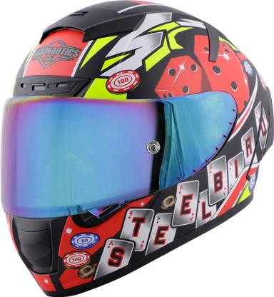Steelbird SA-2 Casino ISI Certified Full Face Graphic Helmet Motorbike