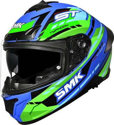 SMK Typhoon Sports Tourer ISI, DOT & ECE 06 Certified Helmet with Dual Visor Motorbike Helmet