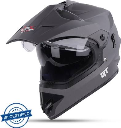 Steelbird Off Road GT ISI Certified Motocross for Men with Inner Sun Shield Motorbike Helmet