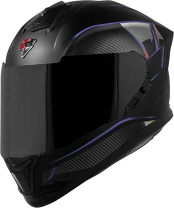 Steelbird SBH-57 Carbon Fighter ISI and DOT Certified Full Face Helmet for Men and Women Motorbike Helmet