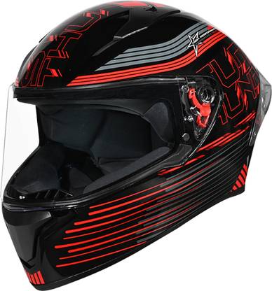 STUDDS Thunder D11 ISI Certified Full Face Graphic with Clear Visor Motorbike Helmet