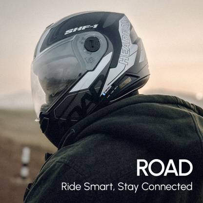HEADFOX N2 Air 7 Smart Bluetooth Calls | Music | GPS | Waterproof | Voice Asst. Road DV Motorsports Helmet