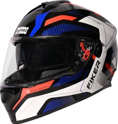 STUDDS Drifter D5 Fiker ISI Certified with Dual Visor & Spoiler Full Face Helmet Helmet Motorbike Helmet
