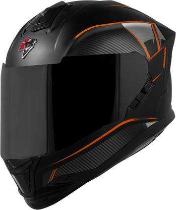 Steelbird SBH-57 Carbon Fighter ISI and DOT Certified Full Face Helmet for Men and Women Motorbike Helmet