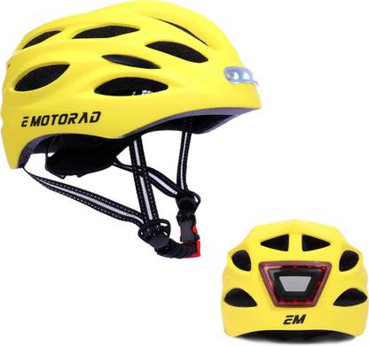 EMotorad Cycling Helmet Front & Rear LED | Premium Matt Finish Bicycle Helmet Cycling Helmet
