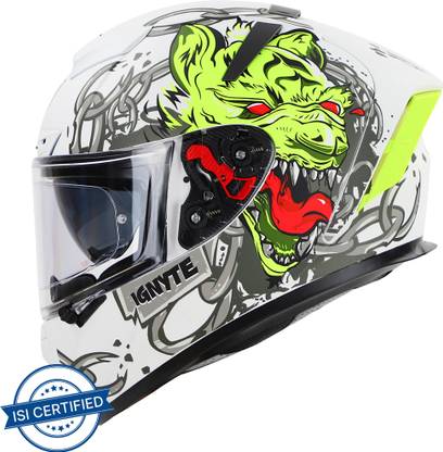 IGNYTE IGN-4 Hyena ISI/DOT Certified Full Face Graphics Helmet Motorbike Helmet