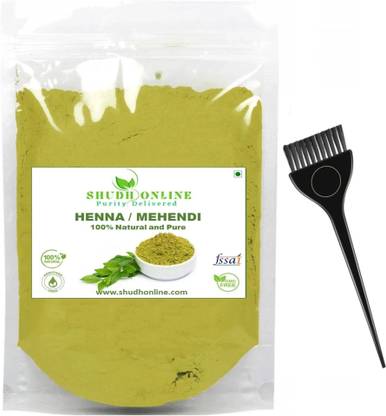 Shudh Online Henna Powder for Hair Growth & Colour, Natural Mehandi, Mehndi, Hena for Hair Black Brown