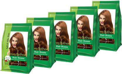 Prem Dulhan Hair Henna Natural Henna Based Hair Color |Natural Brown| -125gm (Pack of 5)
