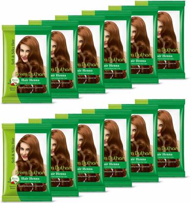 Prem Dulhan Hair Henna Natural Henna Based Hair Color |Natural Brown| -25gm (Pack of 12)