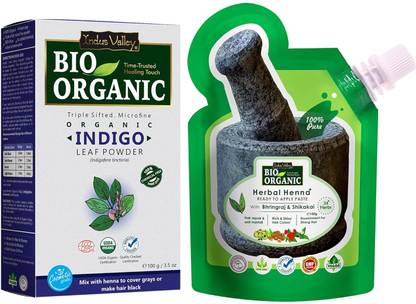 Indus Valley Herbal Heena Paste With Herbal Indigo Powder Combo Pack