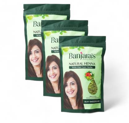 Banjaras Natural Henna Powder - 100g (Pack Of 3)