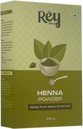 Rey Naturals Henna Powder|100% Natural, Chemical Free|Cools Scalp and Nourishes Hair