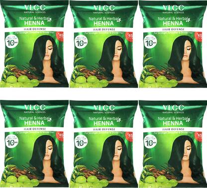 VLCC Natural & Herbal Henna For Stronger, Smoother & Shinier Hair (Pack of 6)