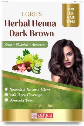 LORD'S Herbal Henna Dark Brown Hair Colour