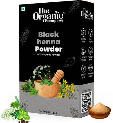 The Organic Company Black Henna For Hair Women Organic | Herbal Hair Growth & Hair Wash | Henna