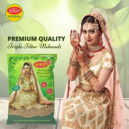 Afrin Organic Henna Triple Filter Dulhan Mehandi (1 kg)