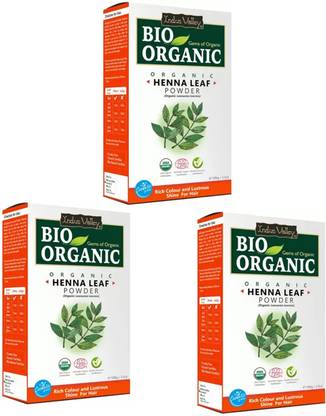 Indus Valley BIO Organic Red HENNA - Triple Pack