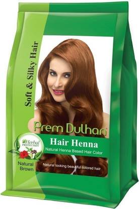 Prem Dulhan Hair Henna Natural Henna Based Hair Color |Natural Brown| -125gm (Pack of 1)